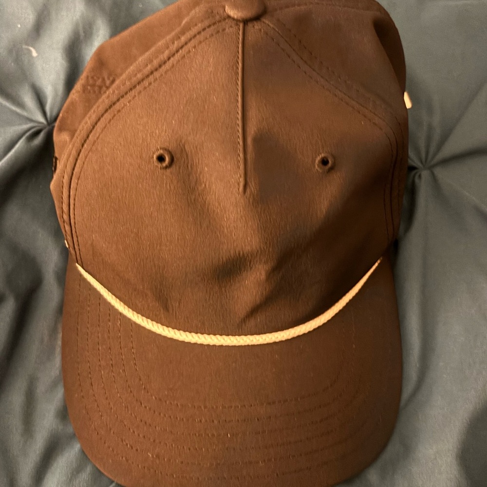 adidas Brown Hat with Gold Detail